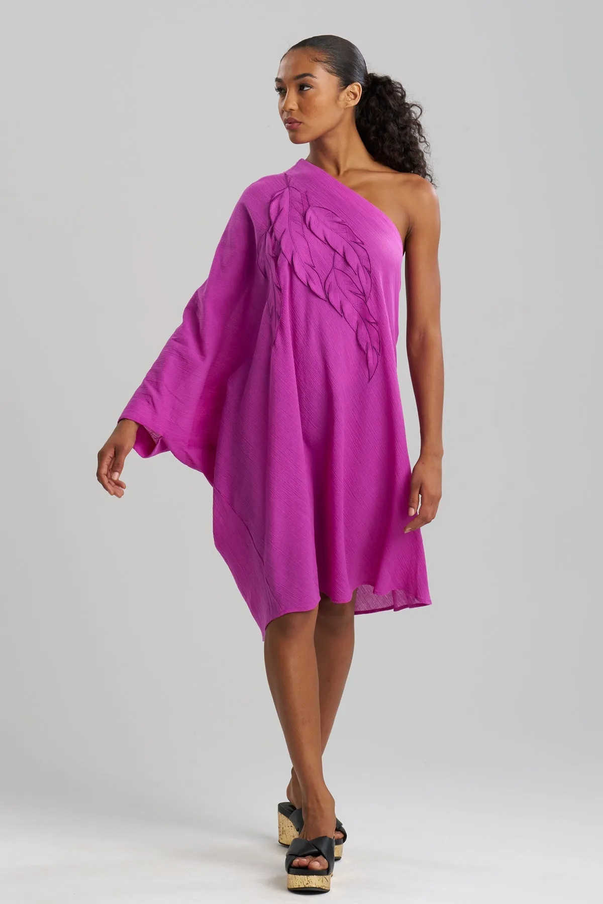 Cotton Gauze Applique One Shoulder Dress sold by Natori product image thumbnail 2