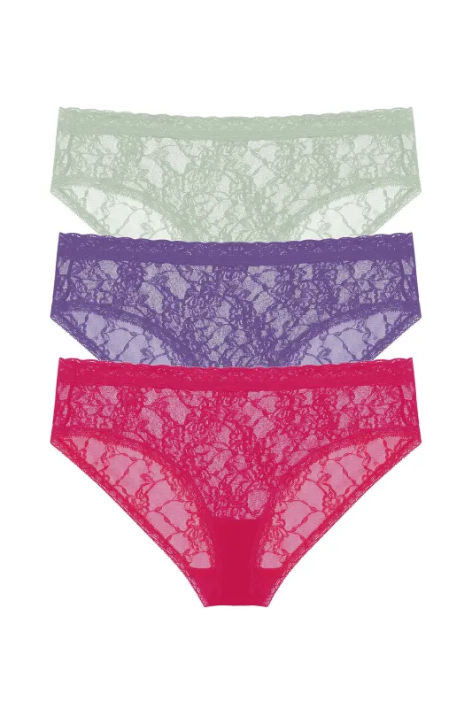 Bliss Allure One-Size Lace Girl Brief 3-Pack sold by Natori