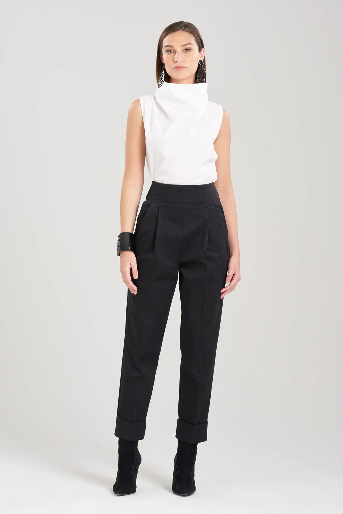 Cotton Poplin Funnel Neck Top sold by Natori product image thumbnail 2