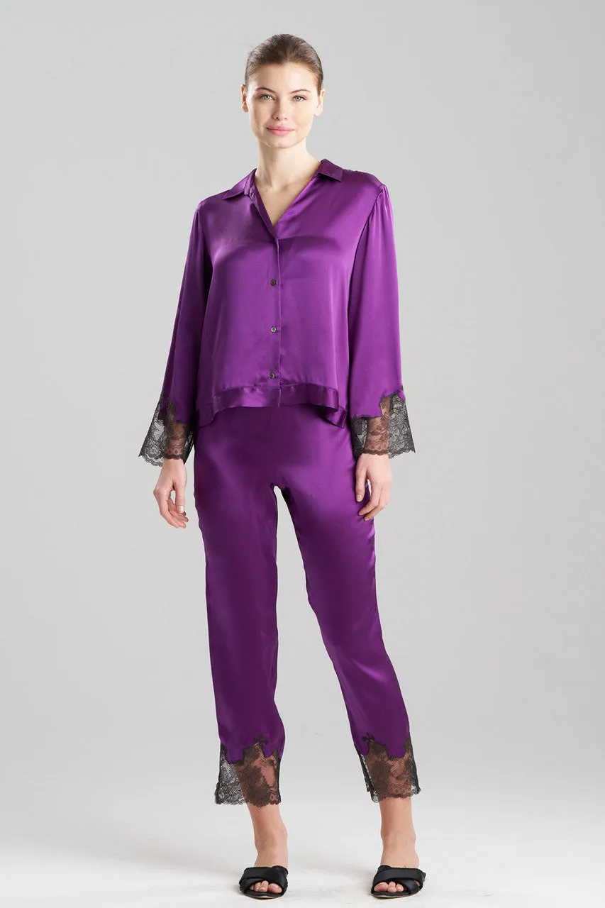 Lolita Lace Trim Silk Notch PJ sold by Natori