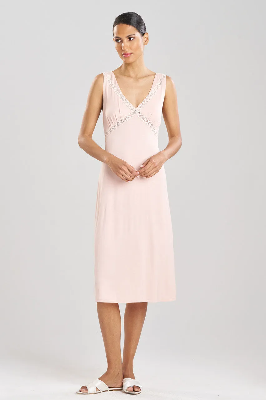 Feathers Essentials Lenzing™ Ecovero™ Viscose Lace Applique Slip Dress sold by Natori product image thumbnail 2