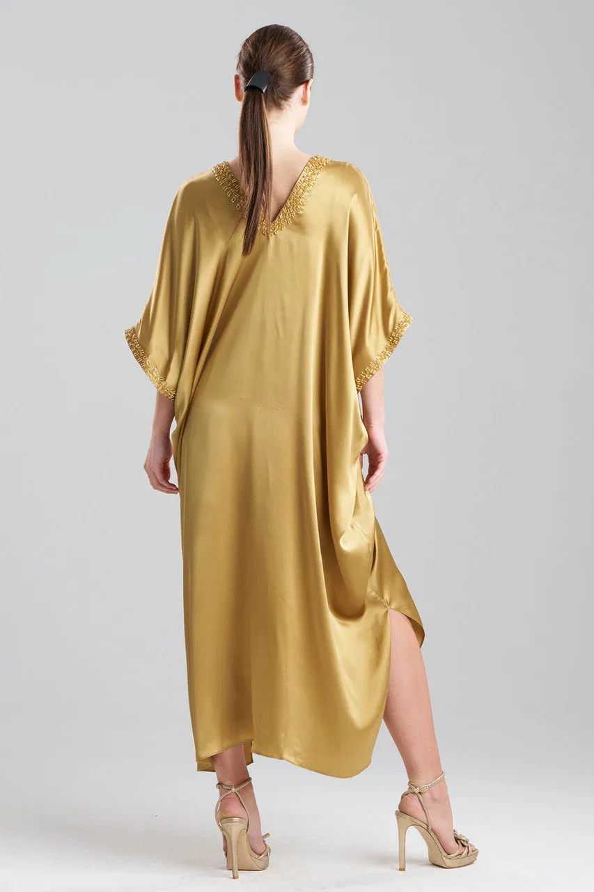 Key Essentials Embellished Cocoon Silk Caftan sold by Natori product image thumbnail 2