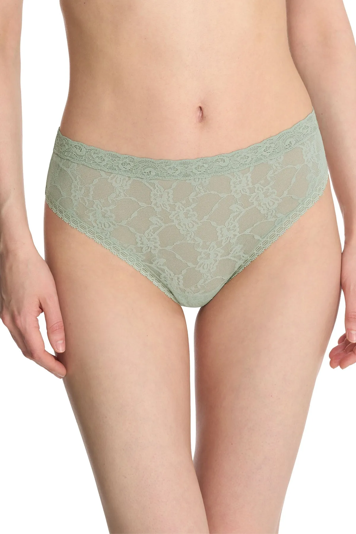 Bliss Allure One-Size Lace Thong sold by Natori