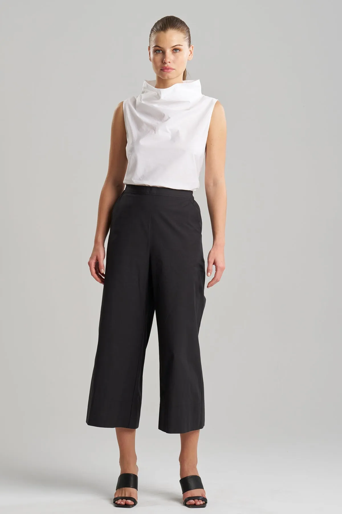 Tech Cotton Taffeta Pull Over Cropped Pants sold by Natori product image thumbnail 2