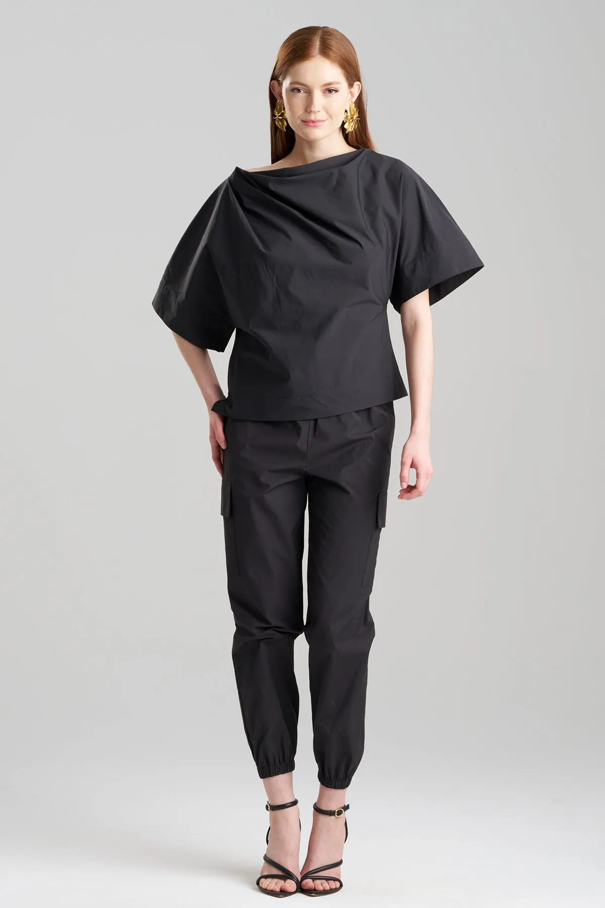 Tech Cotton Taffeta Origami Top sold by Natori