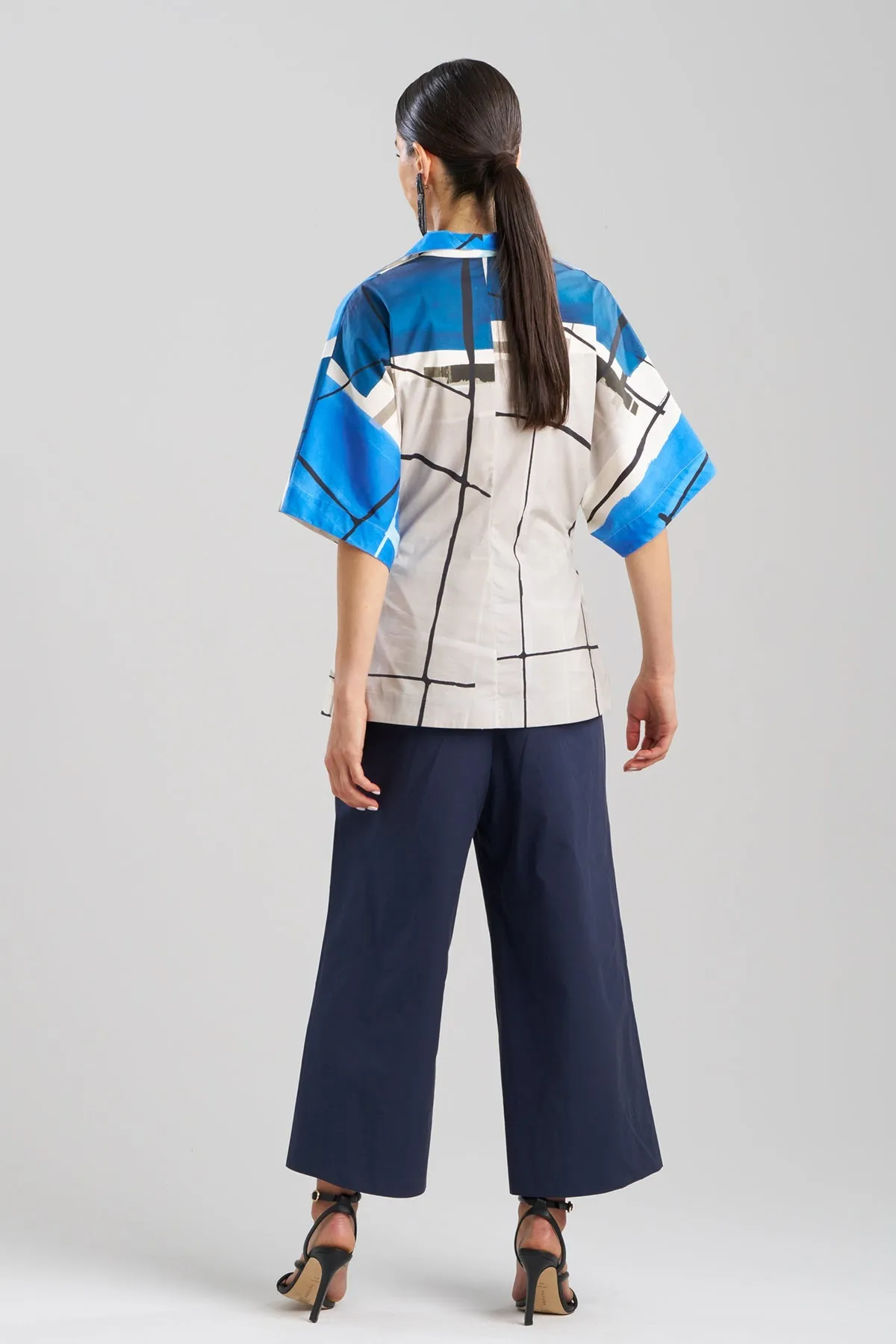 Sorairo Printed Cotton Poplin Wrap Top sold by Natori product image thumbnail 3