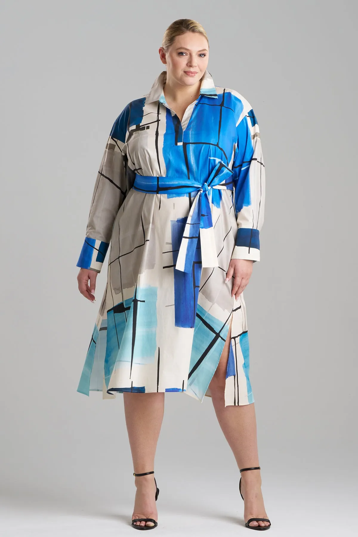 Sorairo Printed Cotton Poplin Oversized Shirtdress sold by Natori product image thumbnail 3