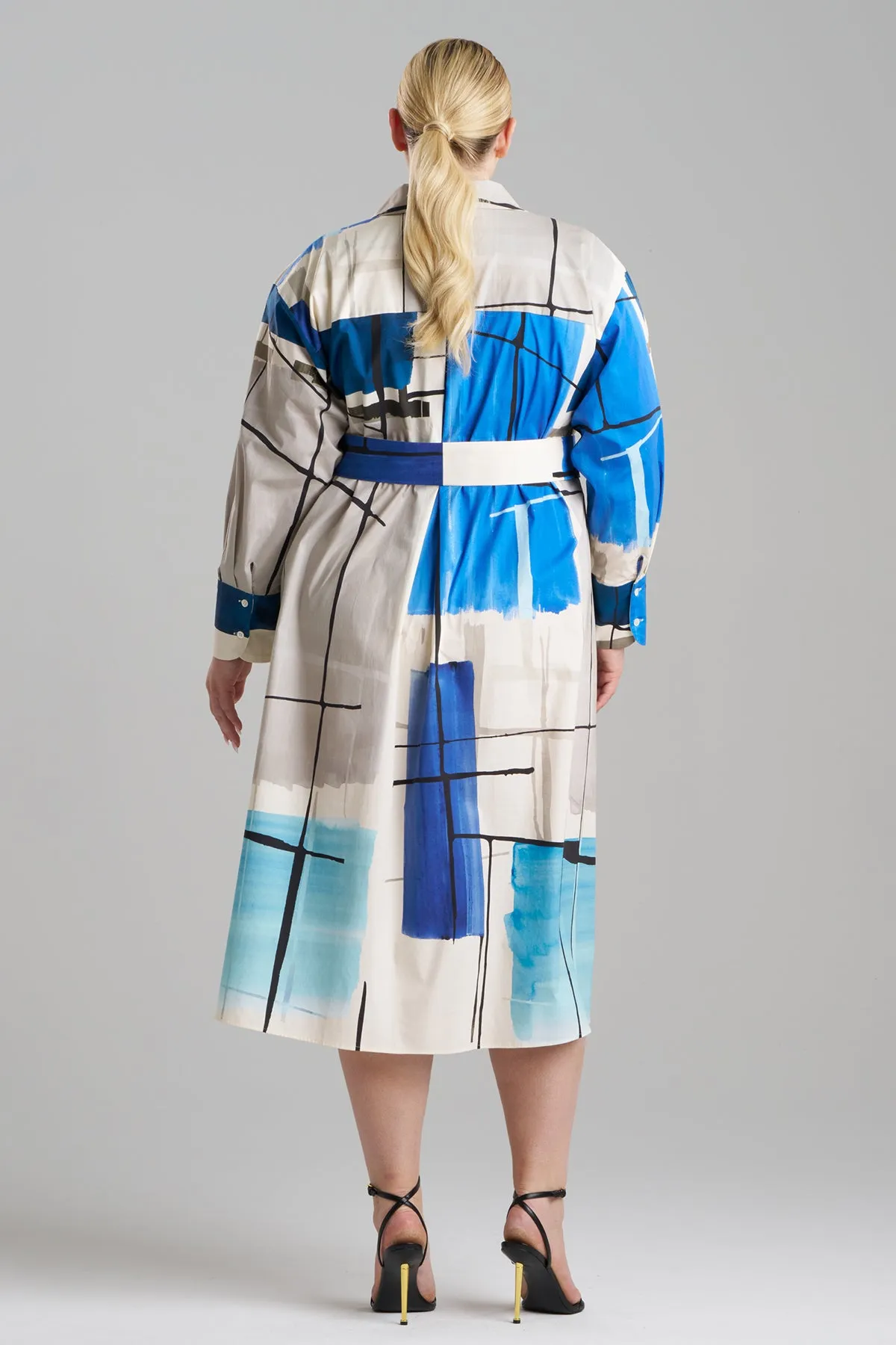 Sorairo Printed Cotton Poplin Oversized Shirtdress sold by Natori product image thumbnail 4