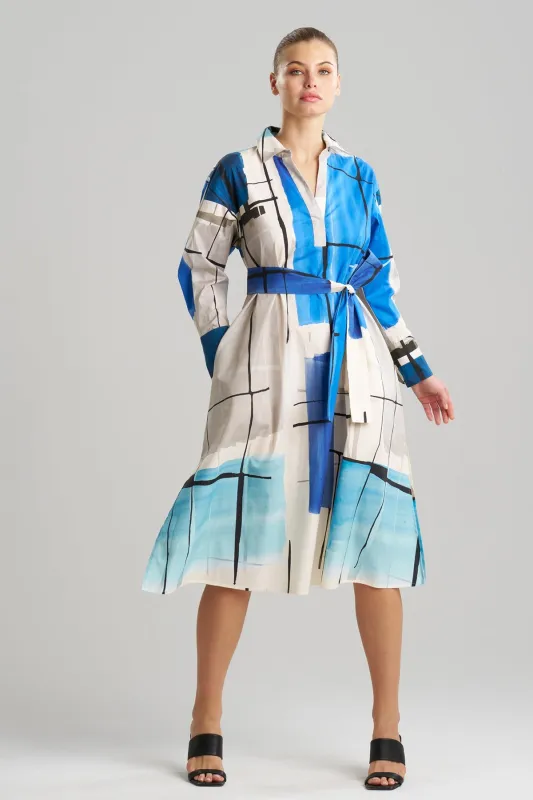 Sorairo Printed Cotton Poplin Oversized Shirtdress sold by Natori