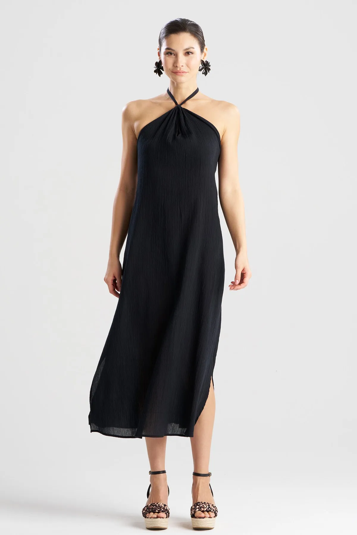 Cotton Gauze Halter Dress sold by Natori