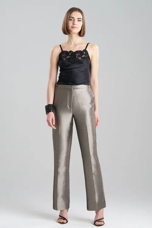 Metallic Jacquard Zip Front Trousers sold by Natori product image thumbnail 5