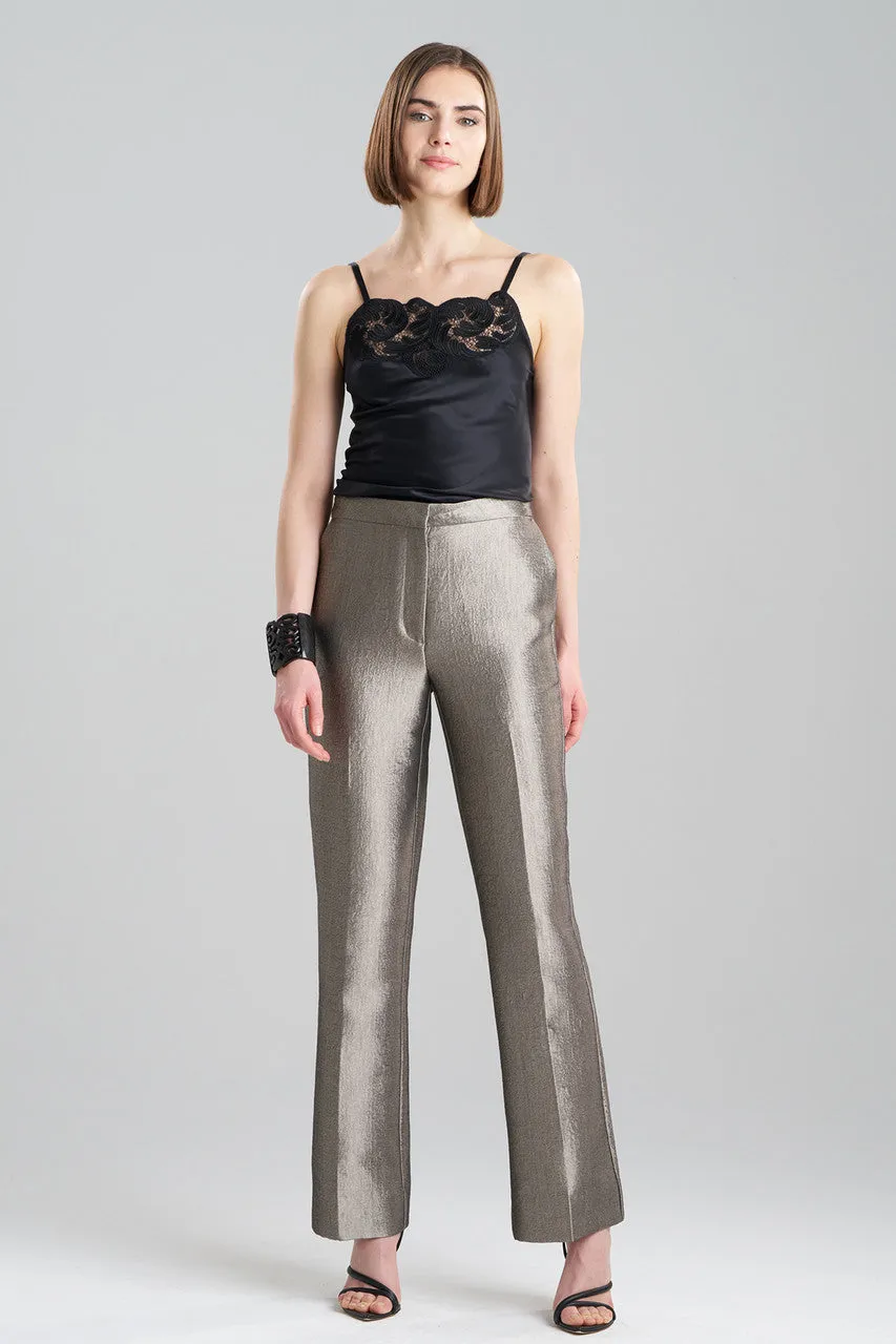 Metallic Jacquard Zip Front Trousers sold by Natori product image thumbnail 2