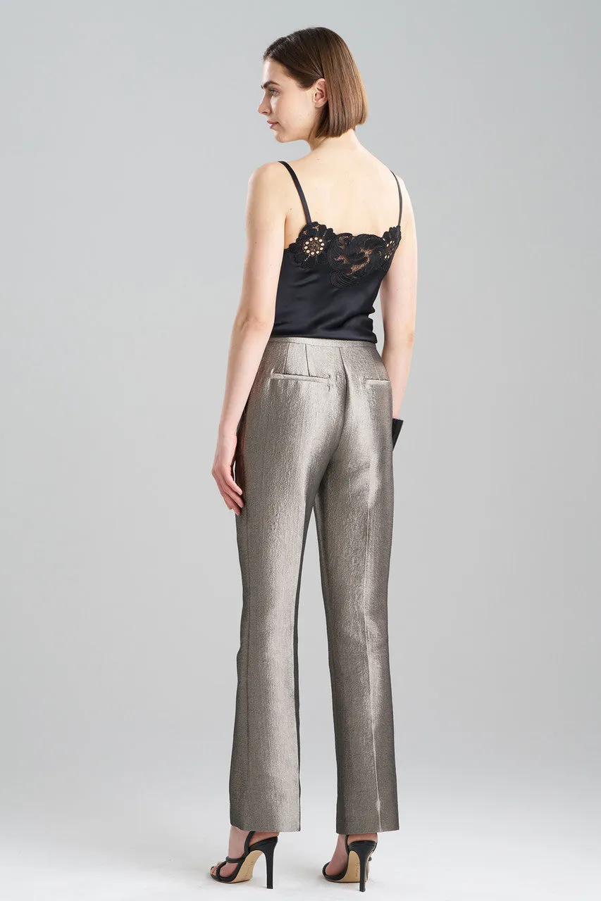 Metallic Jacquard Zip Front Trousers sold by Natori product image thumbnail 3