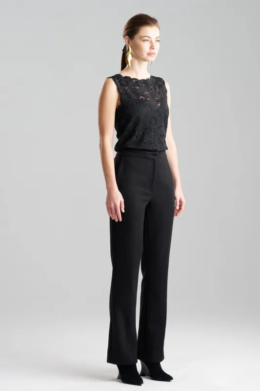 Felt Zip Front Trousers sold by Natori