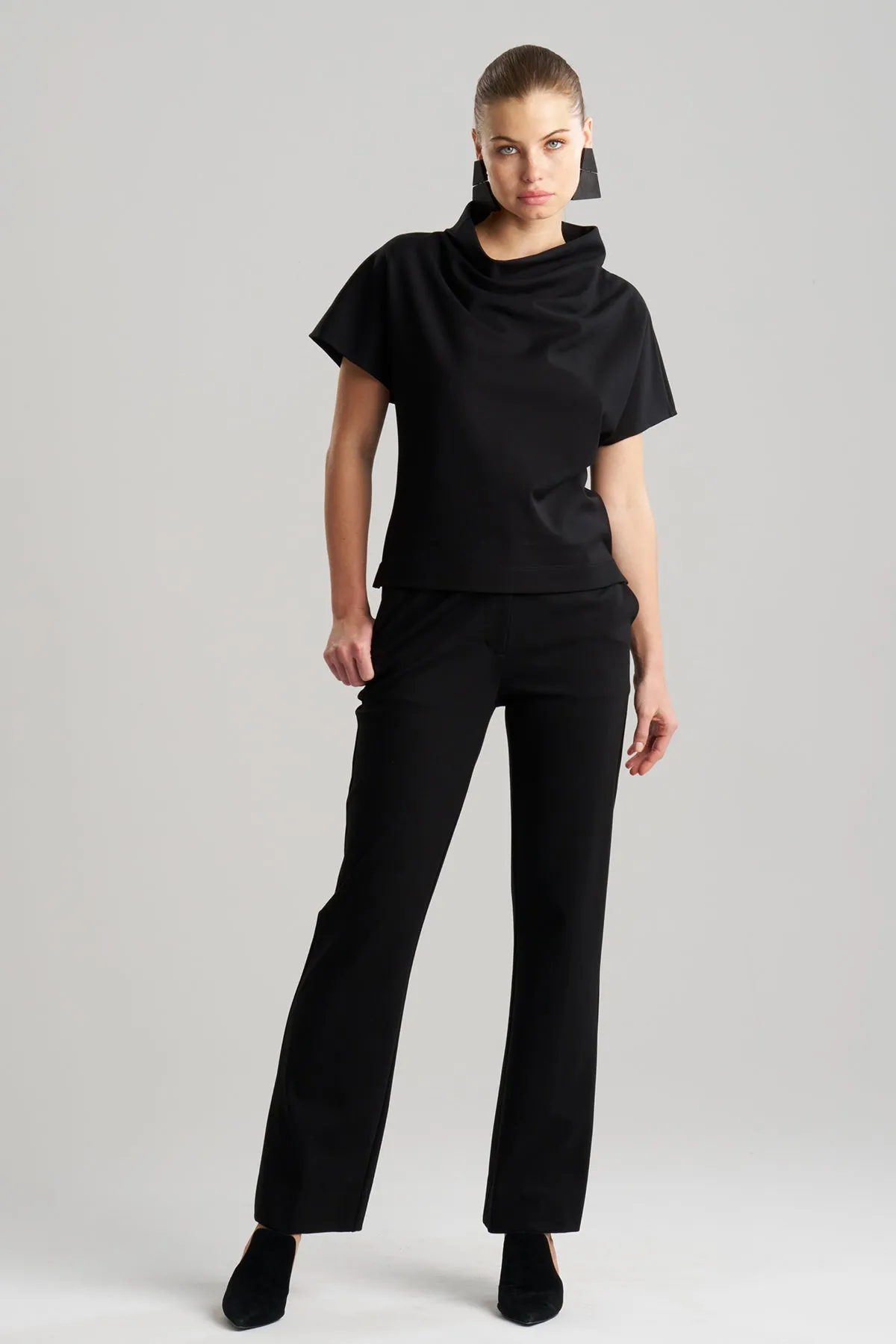 Compact Knit Wedge Funnel Top sold by Natori