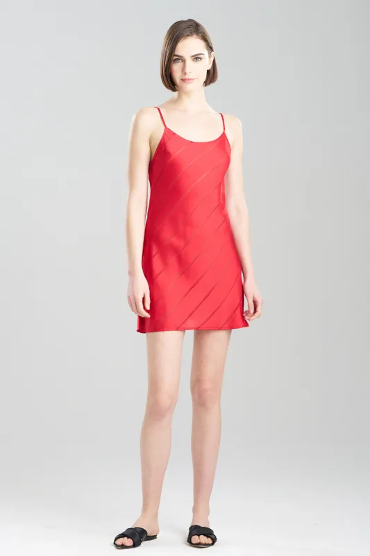 Sheer Stripe Jacquard Chemise sold by Natori