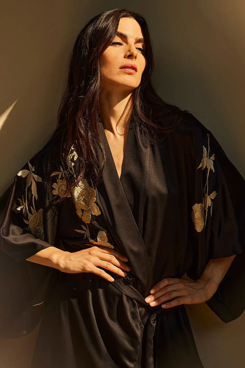 Peony Blossom Embroidery Robe sold by Natori product image thumbnail 4