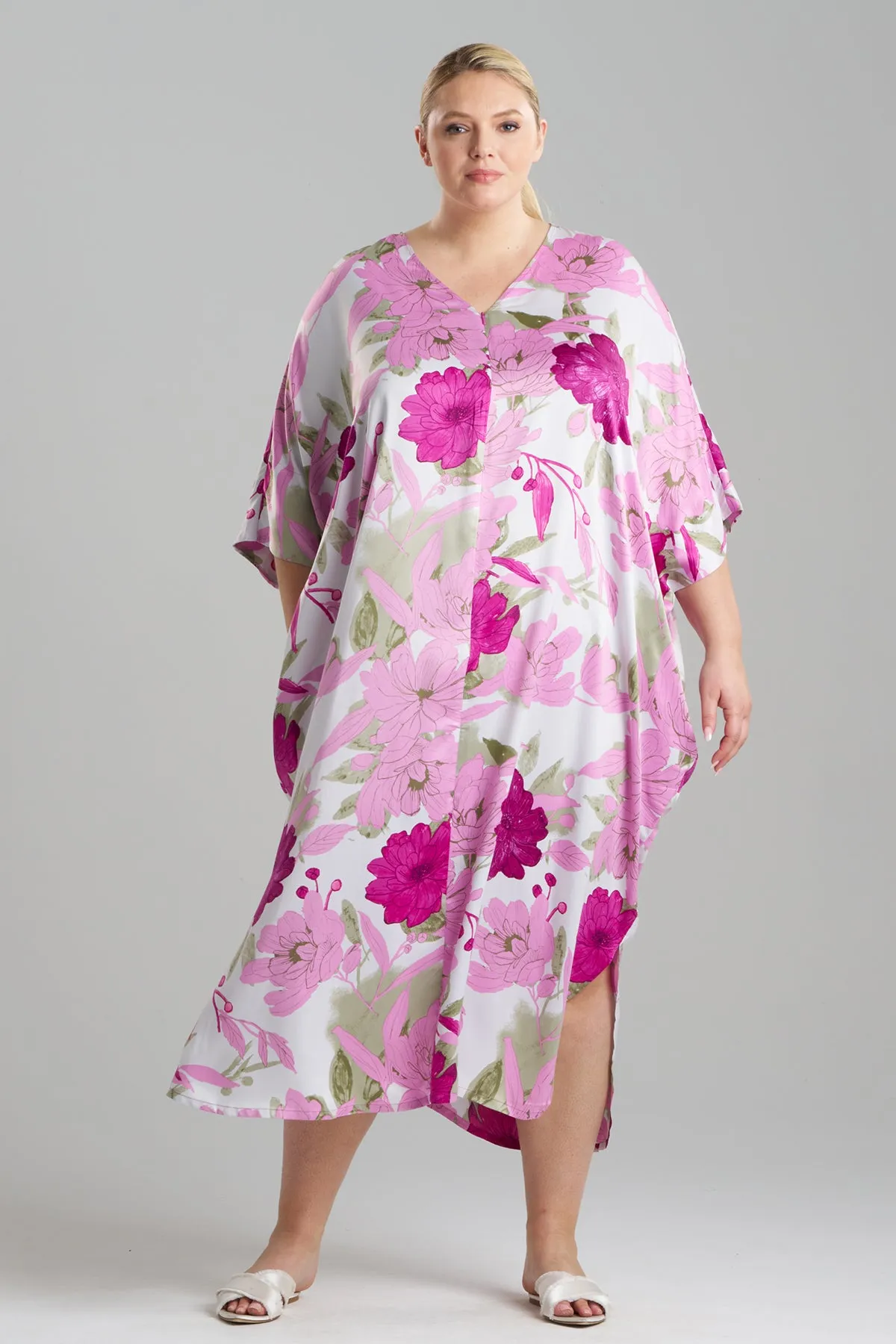 Peony Blossom Zip Caftan sold by Natori product image thumbnail 3