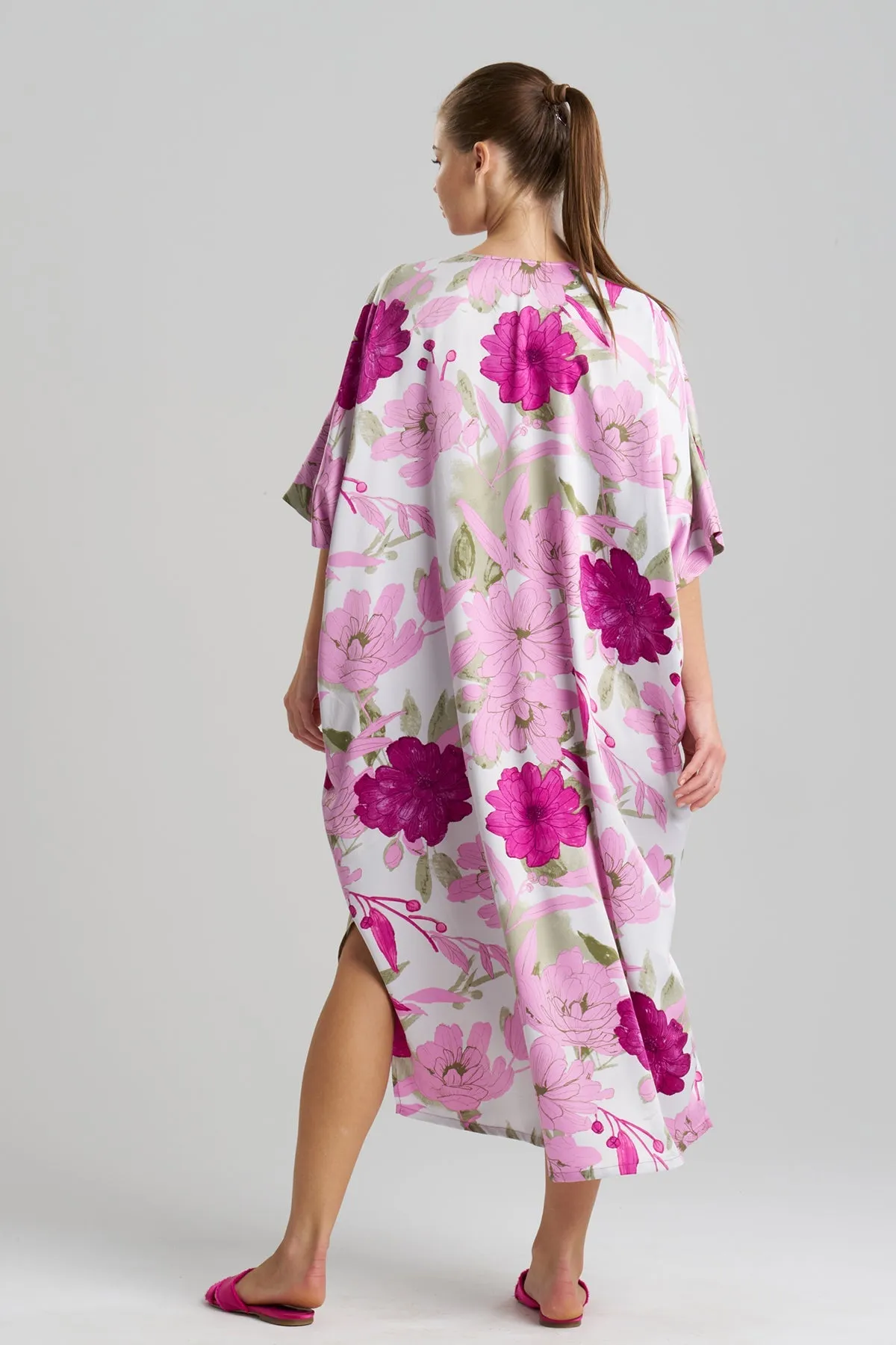 Peony Blossom Zip Caftan sold by Natori product image thumbnail 2