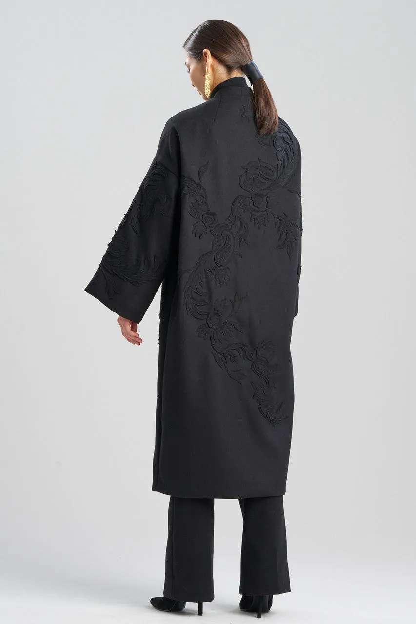 Felt Embroidered Long Coat sold by Natori product image thumbnail 3