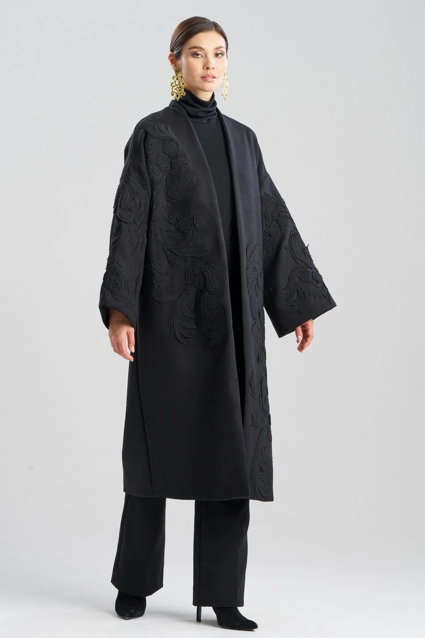 Felt Embroidered Long Coat sold by Natori product image thumbnail 2