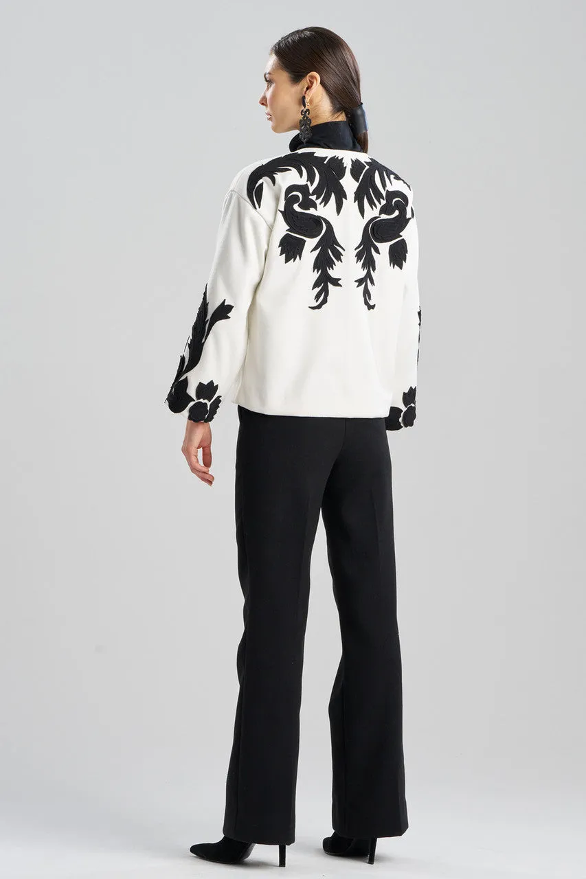 Felt Embroidered Crop Jacket sold by Natori product image thumbnail 3