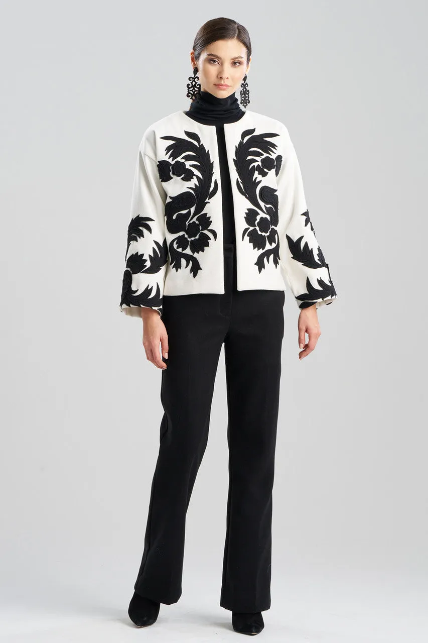 Felt Embroidered Crop Jacket sold by Natori product image thumbnail 2