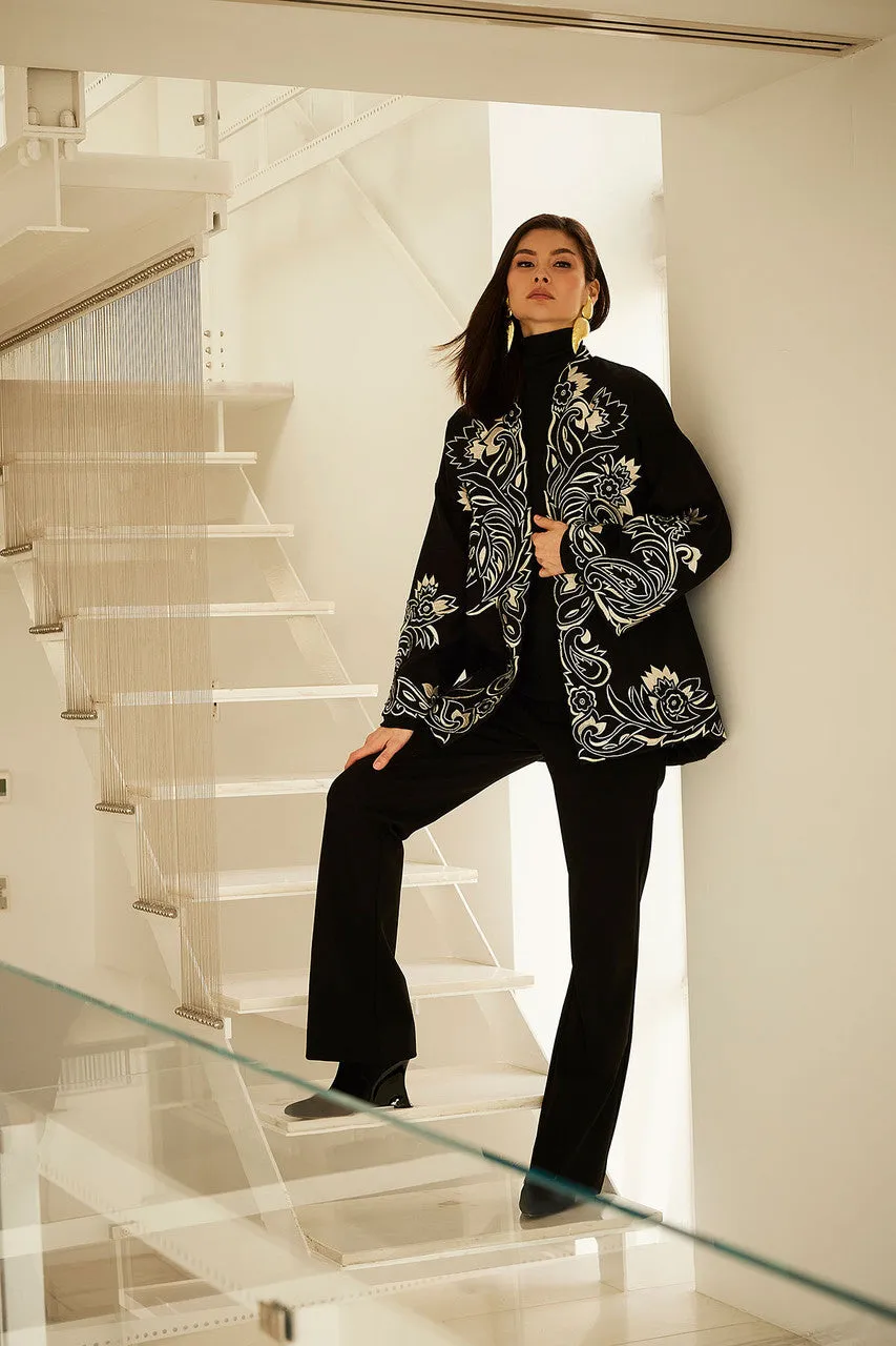 Felt Embroidered Coat sold by Natori product image thumbnail 4