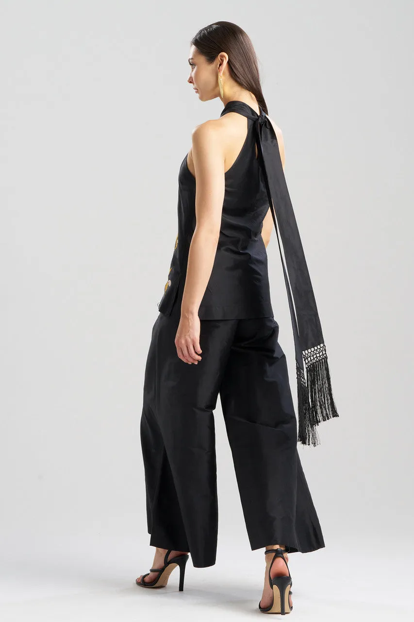Silk Dupioni Embroidered Halter Top sold by Natori product image thumbnail 3