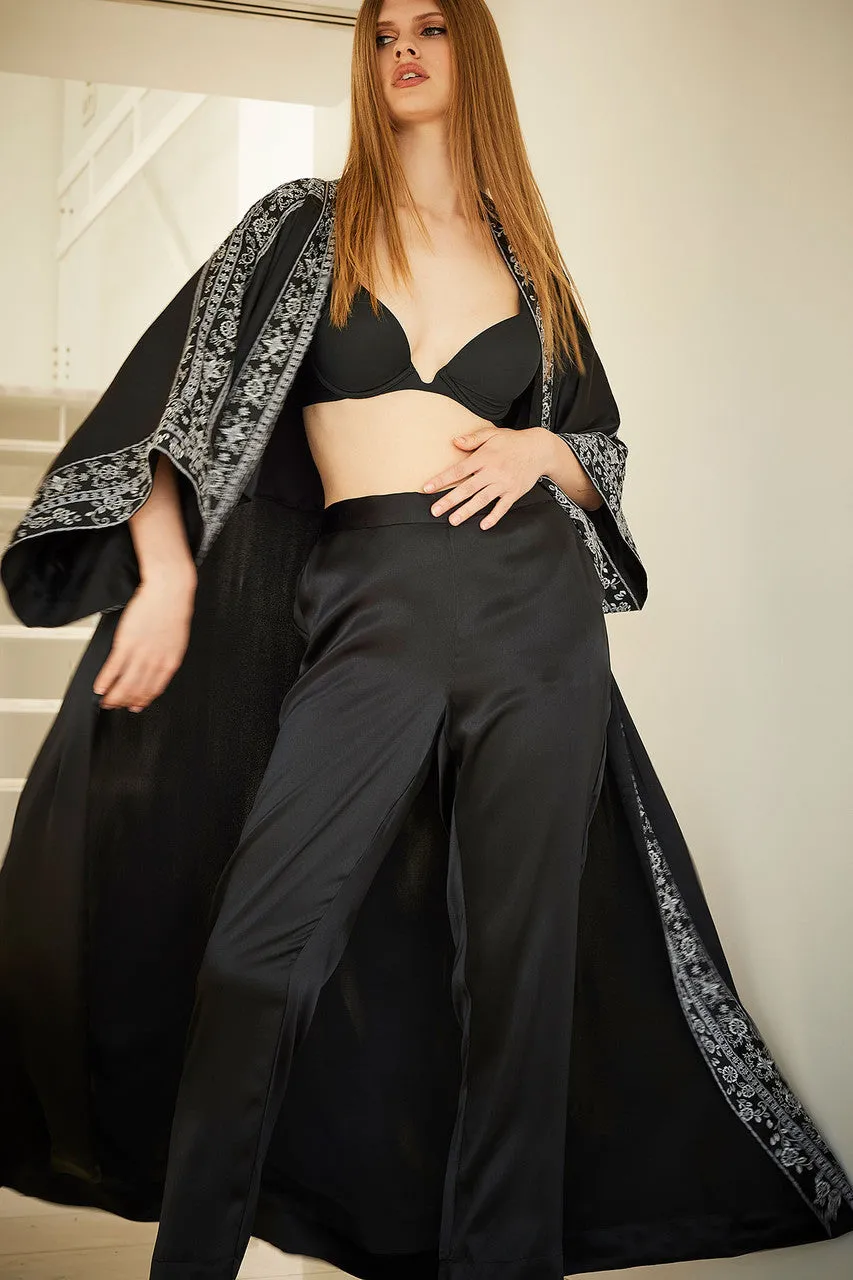 Couture Ysobel Embroidered Silk Robe sold by Natori