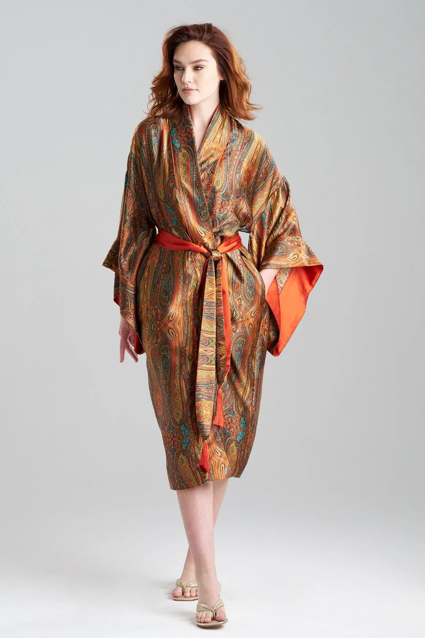 Paisley Drop Sleeve Silk Robe sold by Natori product image thumbnail 2
