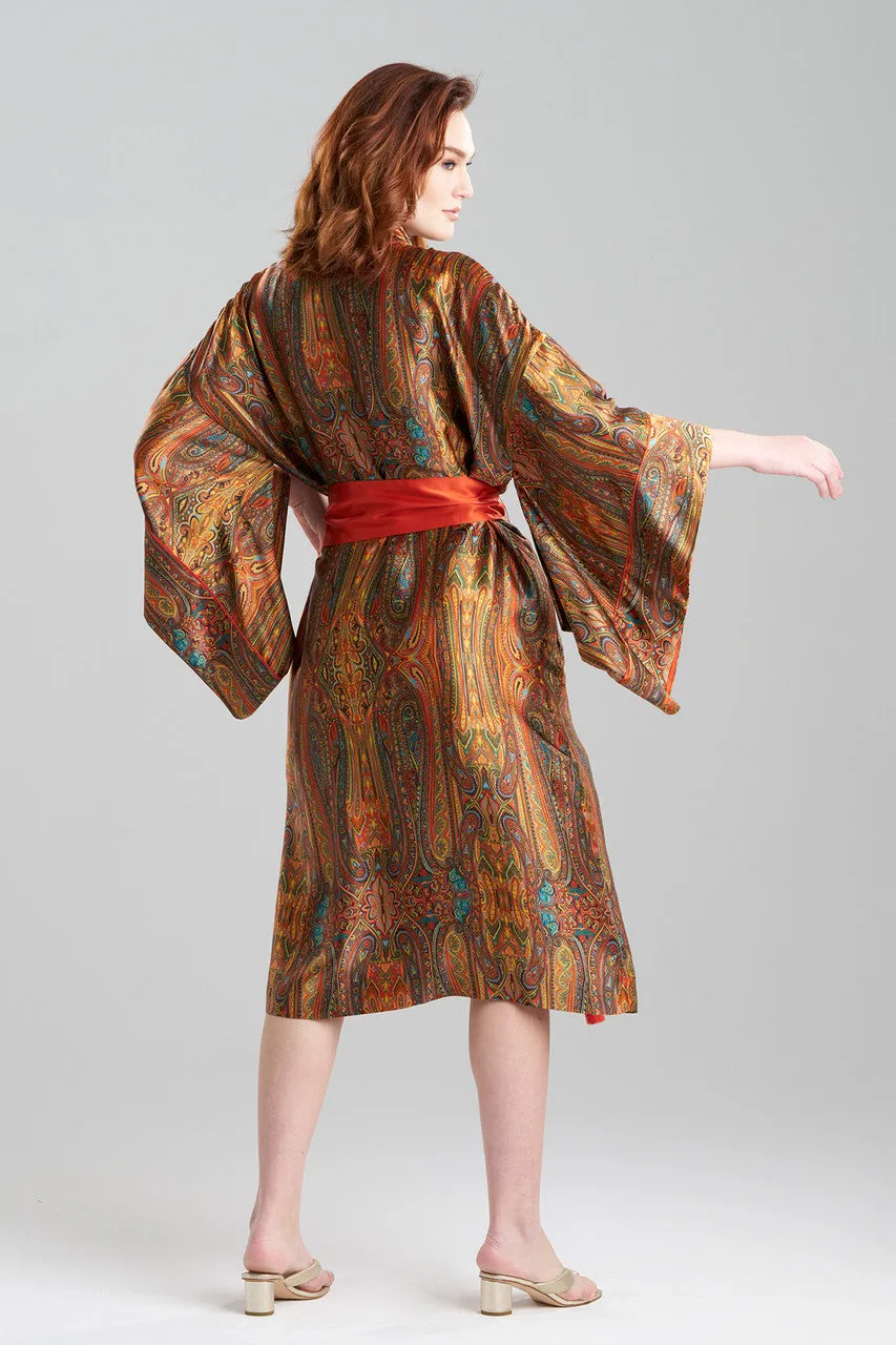Paisley Drop Sleeve Silk Robe sold by Natori product image thumbnail 3