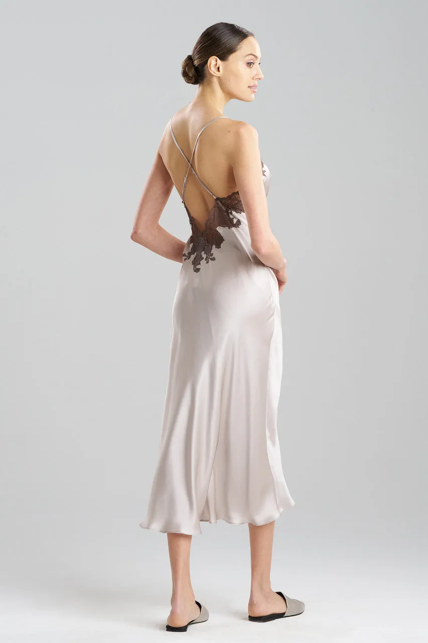 Lolita Lace Low Back Silk Slip Dress sold by Natori product image thumbnail 3
