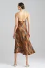 Paisley Cowl Neck Silk Slip Dress sold by Natori