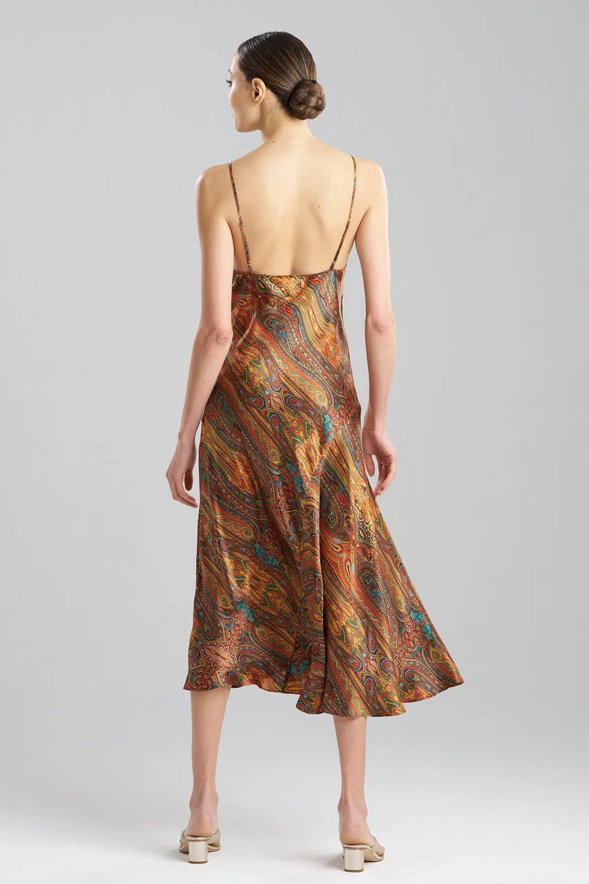 Paisley Cowl Neck Silk Slip Dress sold by Natori product image thumbnail 3
