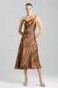 Paisley Cowl Neck Silk Slip Dress sold by Natori