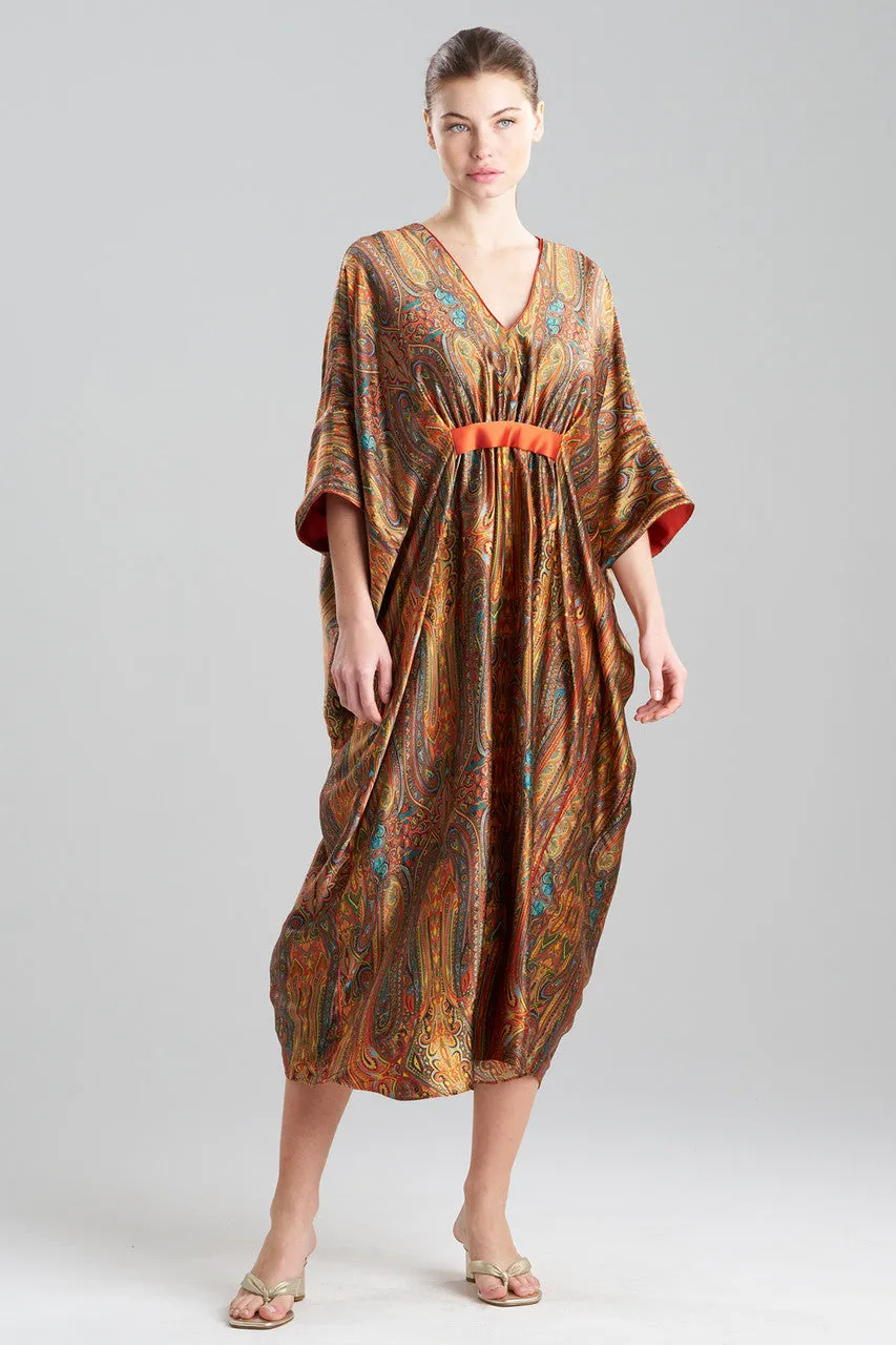 Paisley Cocoon Silk Caftan sold by Natori product image thumbnail 2