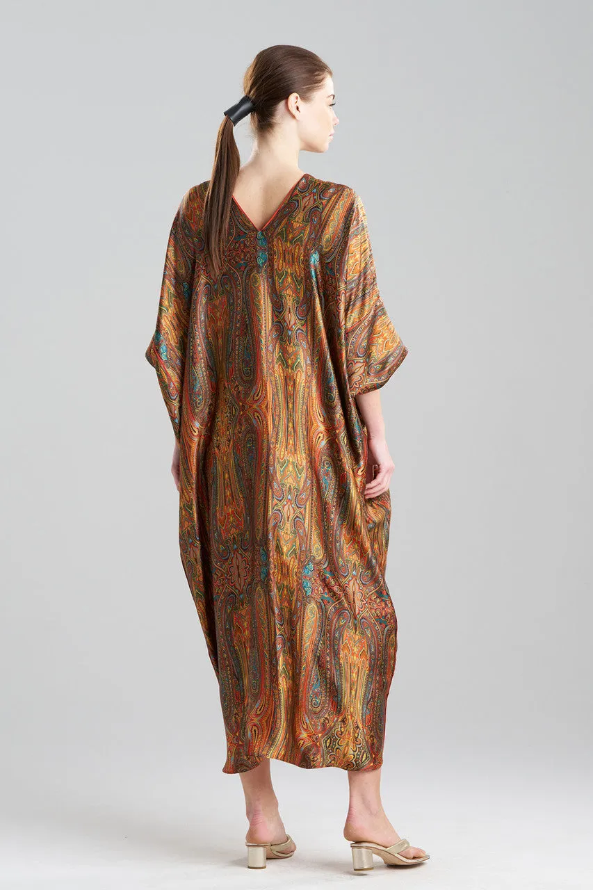 Paisley Cocoon Silk Caftan sold by Natori product image thumbnail 3