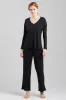 Eden Rib Knit Everywhere V-Neck Top sold by Natori