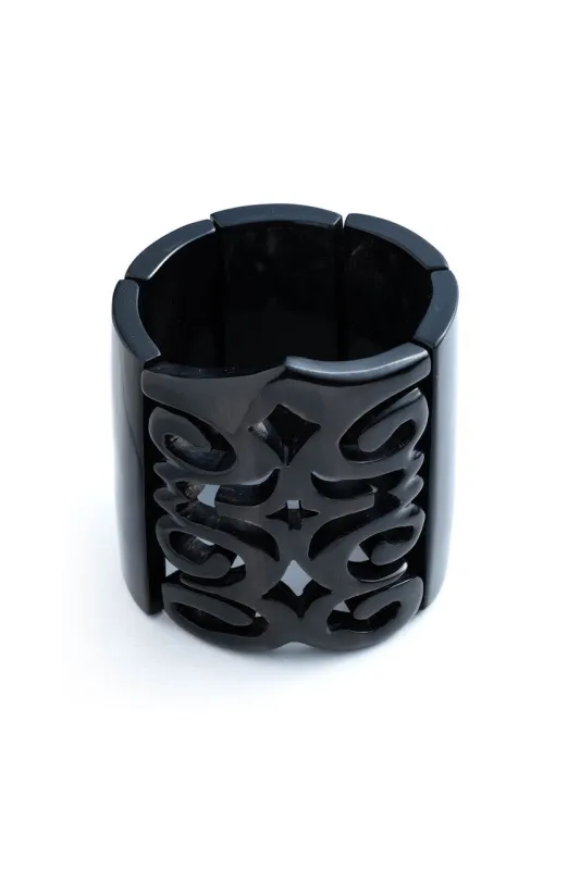 Buffalo Horn Cut Out Bangle sold by Natori