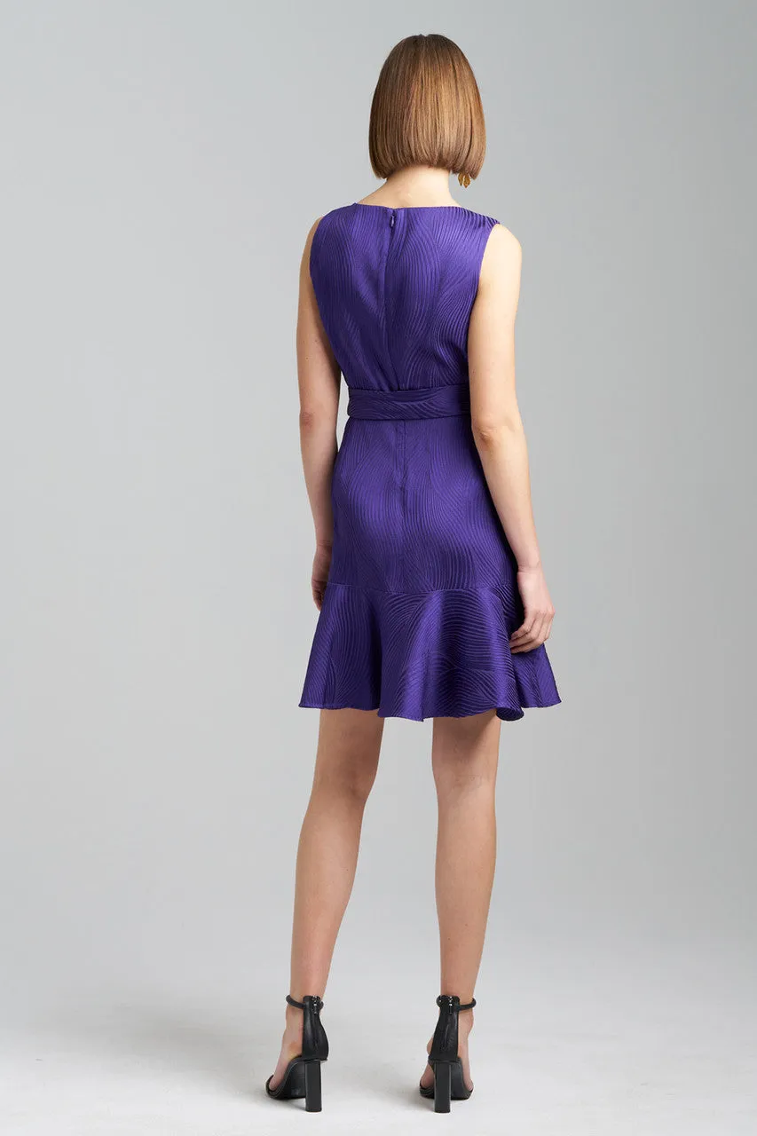 Scroll Jacquard Ruffle Dress sold by Natori product image thumbnail 2