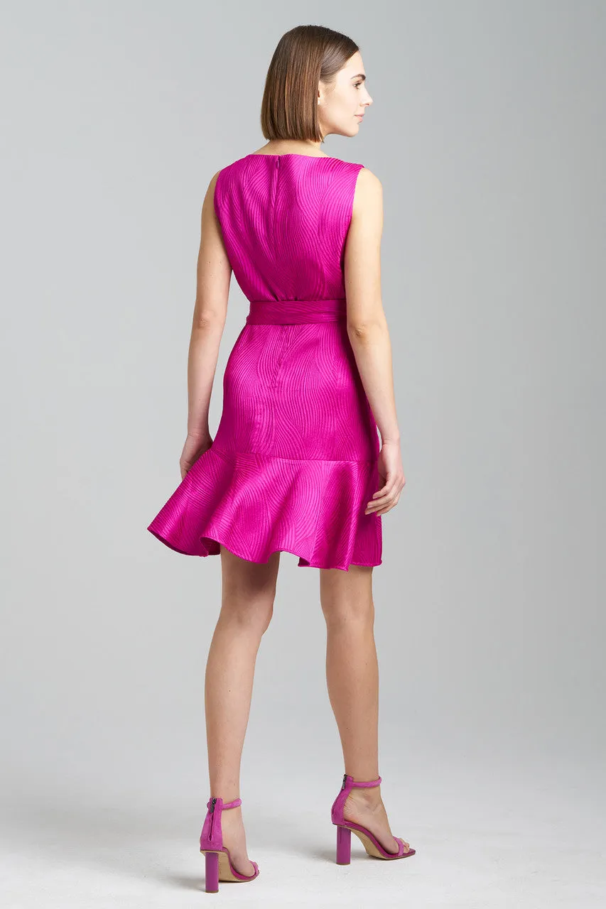 Scroll Jacquard Ruffle Dress sold by Natori product image thumbnail 2