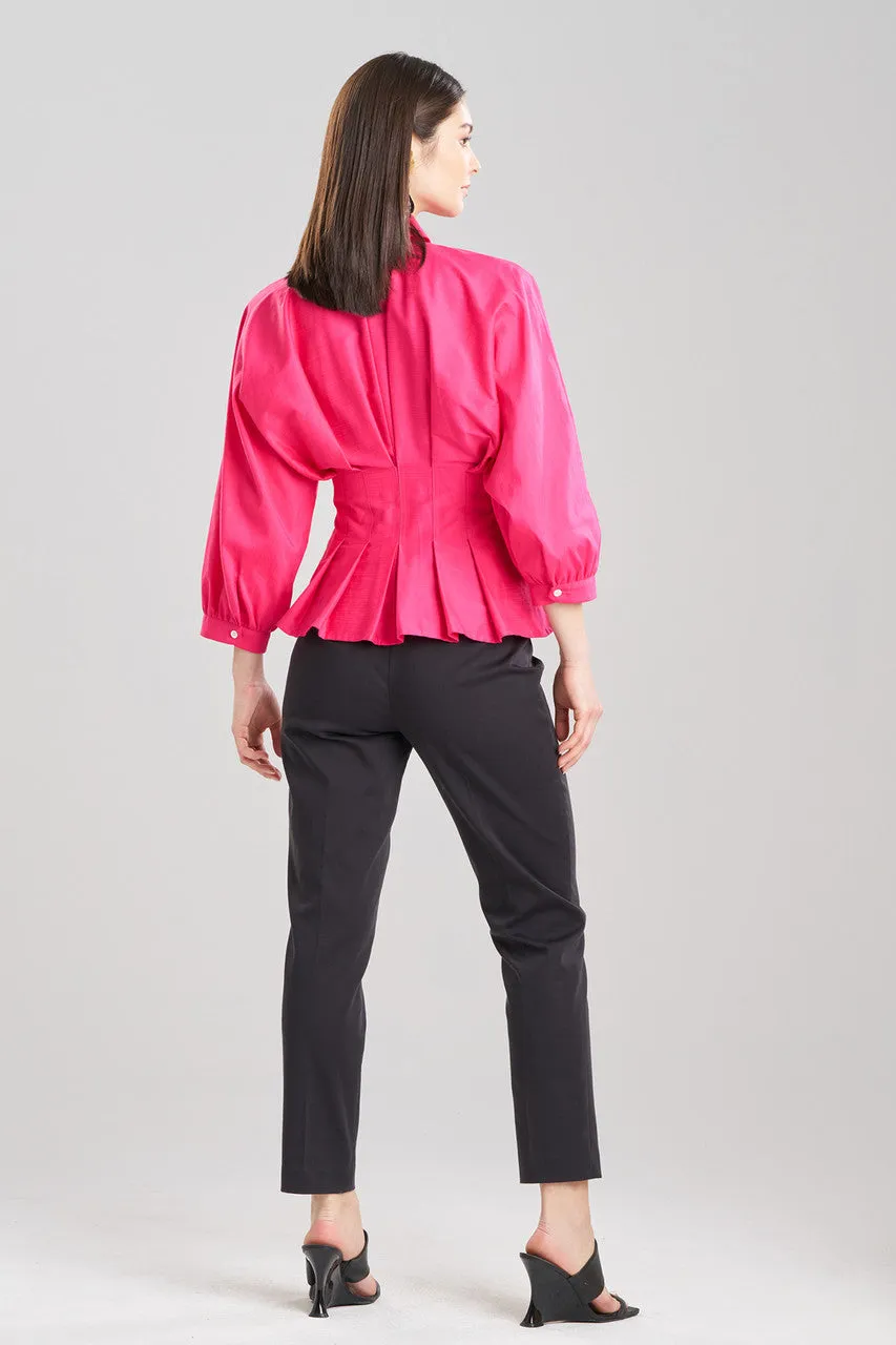 Cotton Silk Slub Pleated Shirt sold by Natori product image thumbnail 3