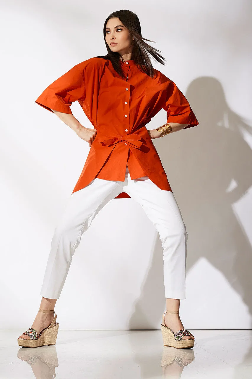 Tech Cotton Taffeta Kimono Wrap Shirt sold by Natori product image thumbnail 4