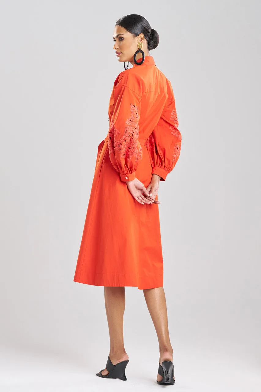 Tech Cotton Taffeta Embroidered Shirtdress sold by Natori product image thumbnail 3