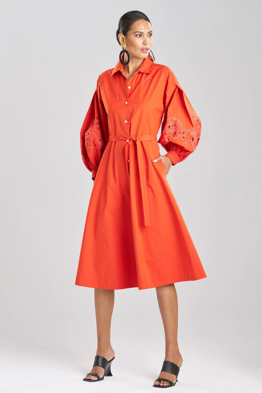Tech Cotton Taffeta Embroidered Shirtdress sold by Natori product image thumbnail 2