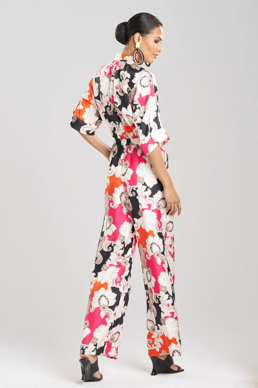 Cressida Printed Silk Twill Jumpsuit sold by Natori product image thumbnail 3