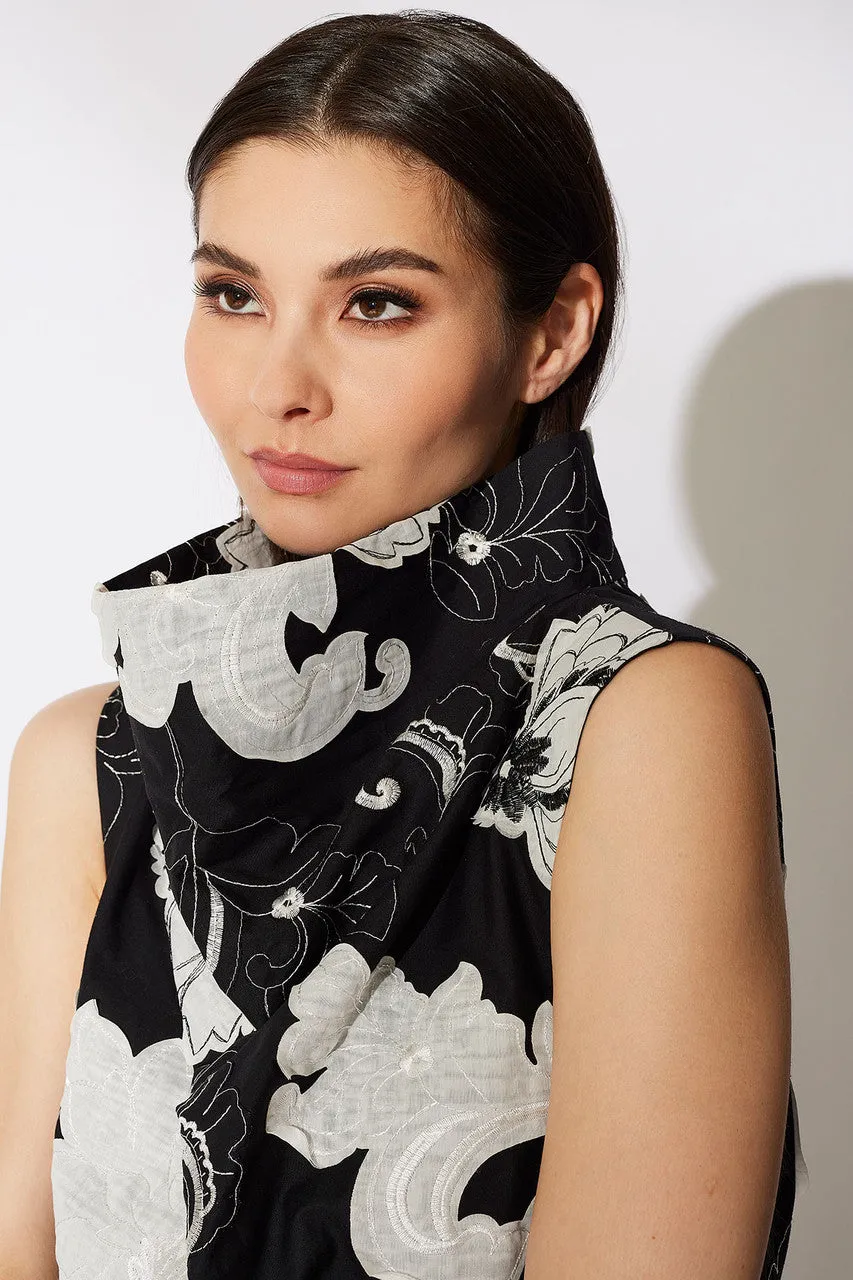 Cressida Applique Funnel Shift Dress sold by Natori product image thumbnail 4