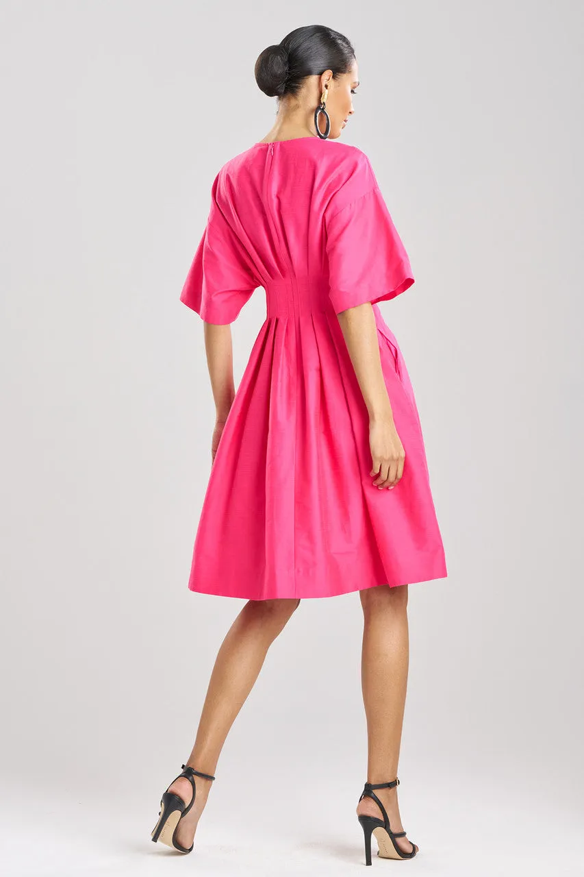 Cotton Silk Slub Pleated Dress - azalea sold by Natori product image thumbnail 3