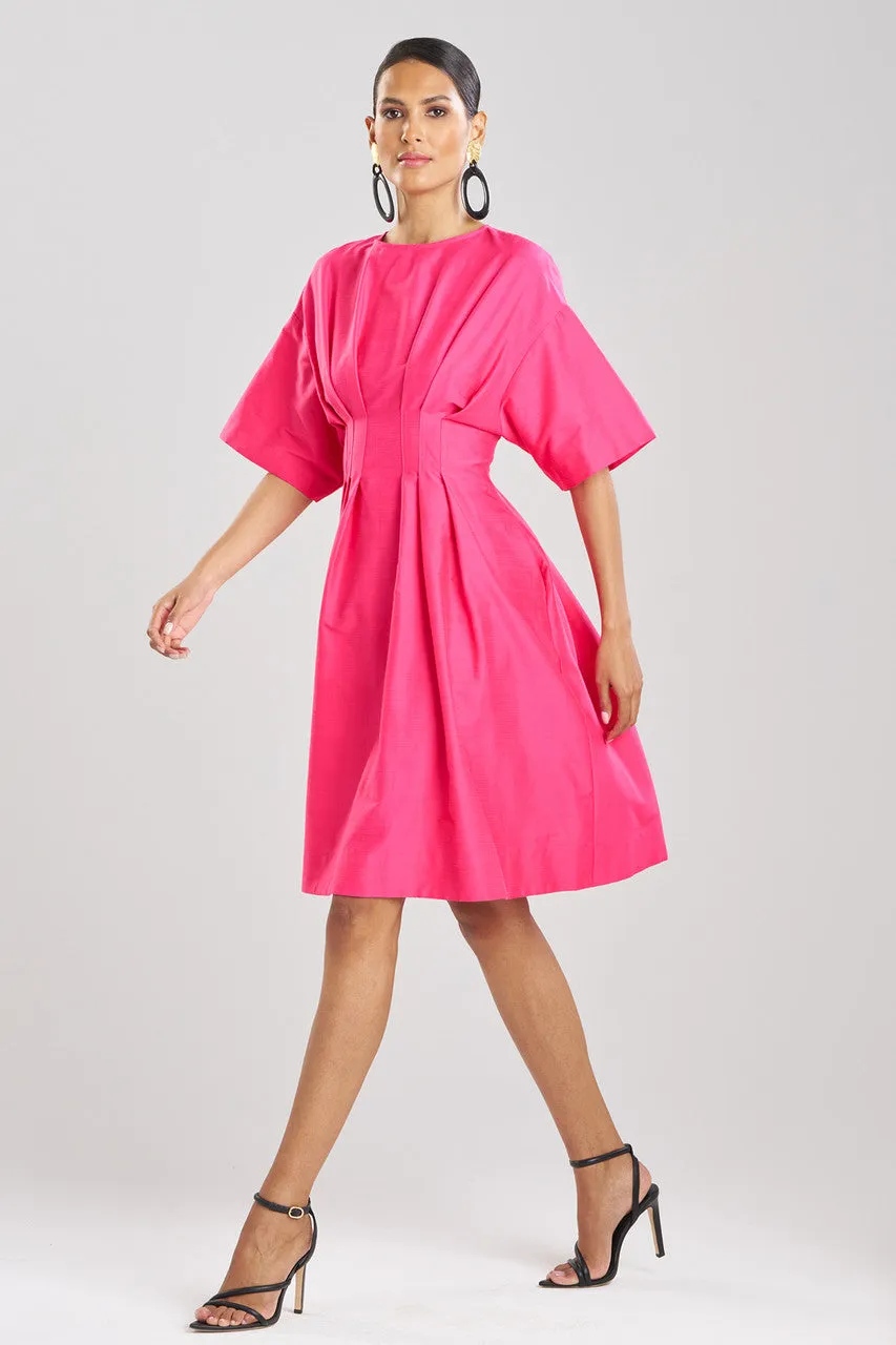 Cotton Silk Slub Pleated Dress - azalea sold by Natori product image thumbnail 2